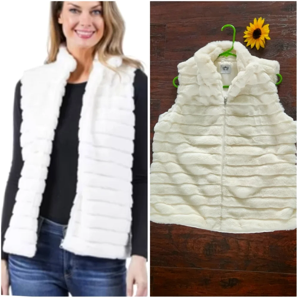 KATYDID FAUX VERY SOFT VEST - Picture 1 of 6